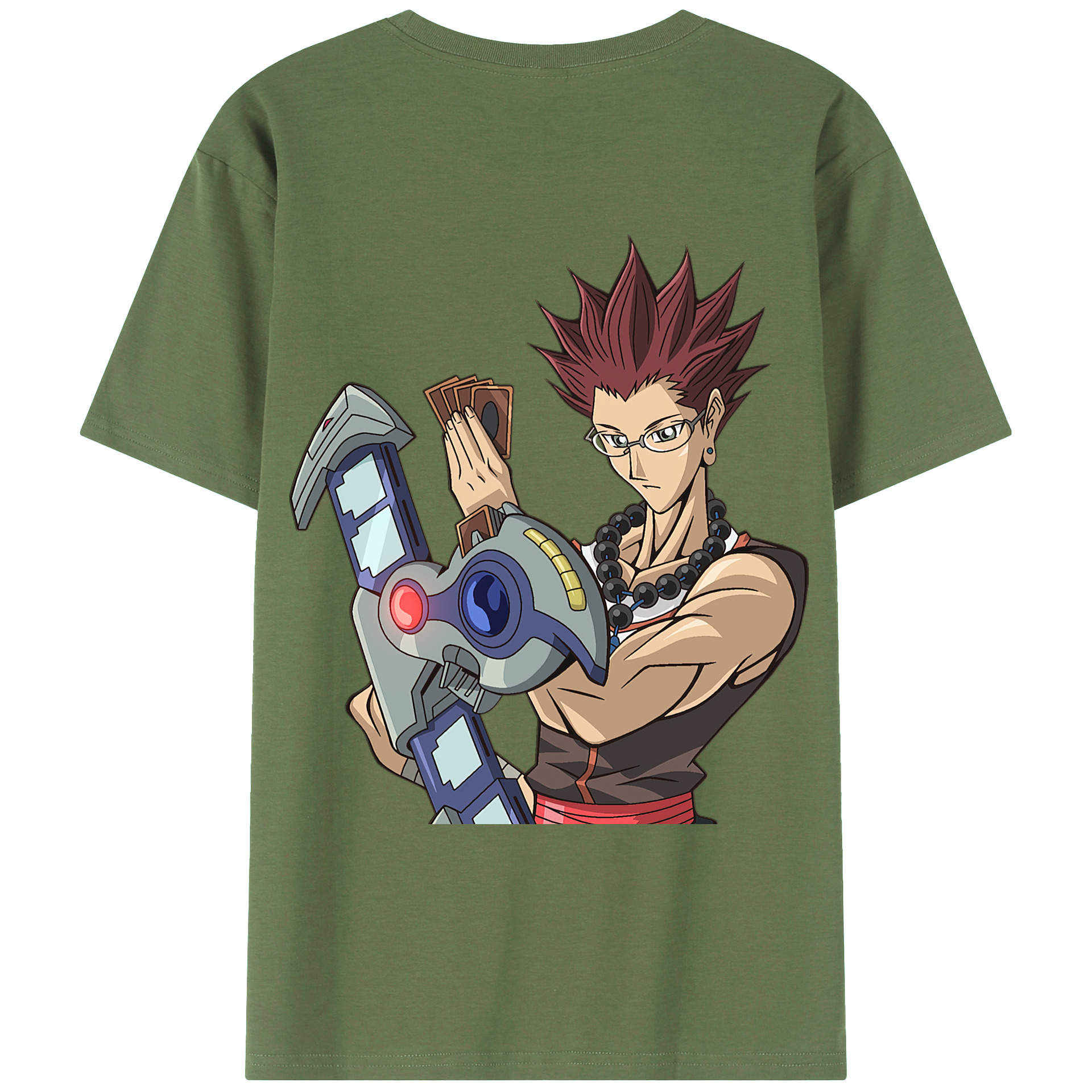 （画像用） 遊☆戯☆王 Yu-Gi-Oh! 綿100％ メンズ半袖Tシャツ（バックプリント） 通気性